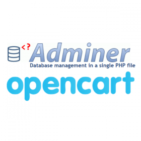 Easy work with the Opencart database via adminer