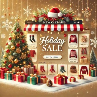 New Year decoration for an online store on OpenCart