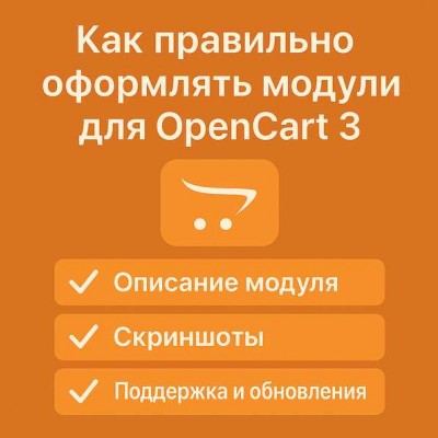 Как правильно оформлять модули для OpenCart 3