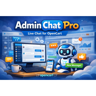 Admin Chat Pro  Корпоративный мессенджер для OpenCart (WebSocket)