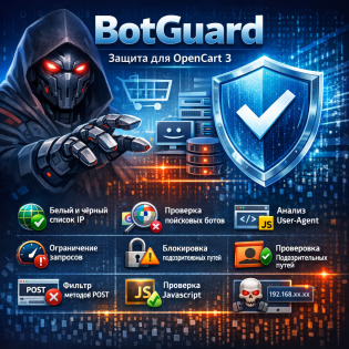Захист від ботів та навантаження - BotGuard для OpenCart 3.x