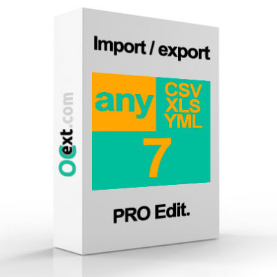 anyCSV/XLS/YML PRO PIM Edition 7.1 для импорта (import) CSV, DSV, XLS, XLSX, YML, CML и экспорта (export) файлов в OpenCart 2, 3