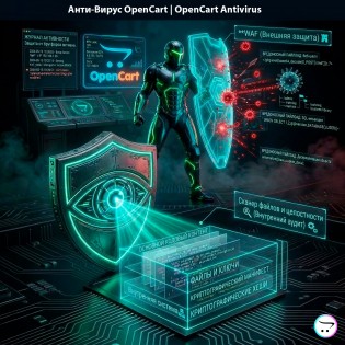 Анти-Вирус OpenCart | OpenCart Antivirus: Защита магазина от хакеров, вирусов, вареза, ботов, SQL инъекций, парсеров, мониторинга цен и DDoS (Триал - 10 дней)