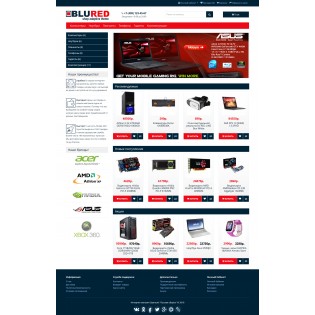 BLURED (v.1.1) - Универсальный адаптированный шаблон для Opencart (OcStore) 2.3