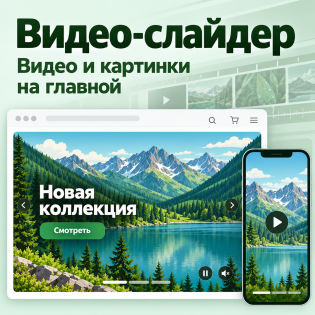 Видео-слайдер из видео и изображений