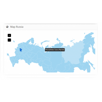 Карта России с регионами для OpenCart 2
