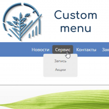Произвольное меню