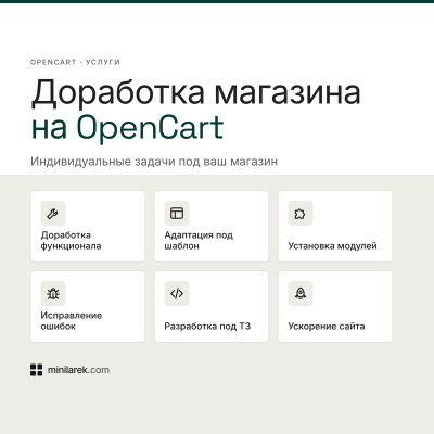 Доработка магазина на OpenCart - 1