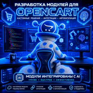 Розробка кастомних модулів на замовлення, AI-модулів та інших доробок для OpenCart