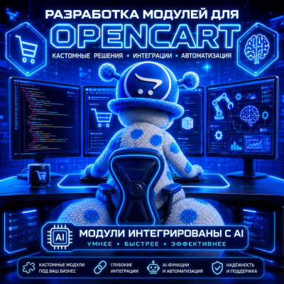 Разработка кастомных модулей на заказ, AI-модулей  и других доработок для OpenCart - 1