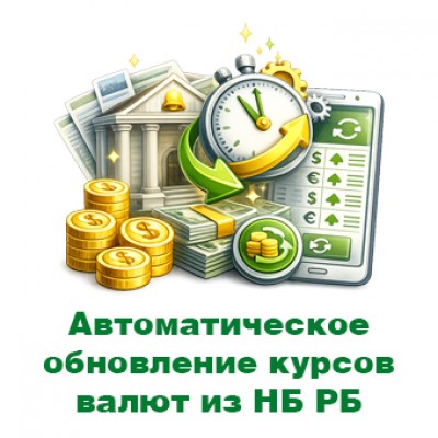 Автоматическое обновление курсов валют из Национального банка Республики Беларусь