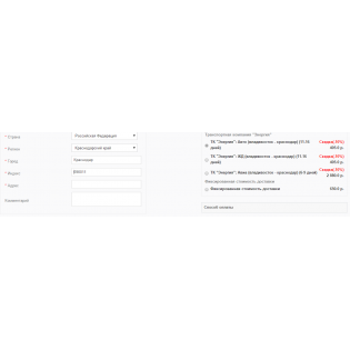 Доставка через ТК Энергия 1.5.1