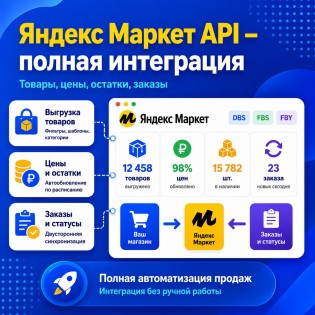 Яндекс Маркет API - полная интеграция (товары, цены, остатки, заказы)