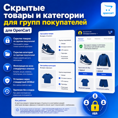 Скрытые товары и категории для групп покупателей - 1