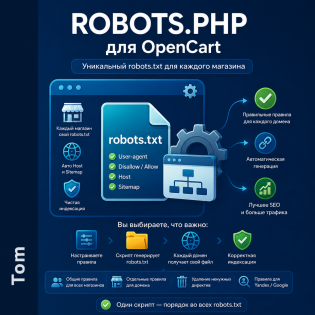 Свой robots.txt для каждого мульти-магазина.