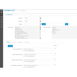 SeoGen 2.0.8 для OpenCart 2