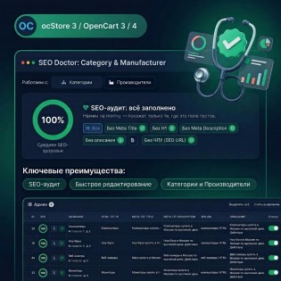 SEO Doctor Category & Manufacturer — Редактор категорий и производителей