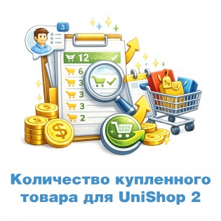 Quantity of purchased item for UniShop2 (OpenCart3)